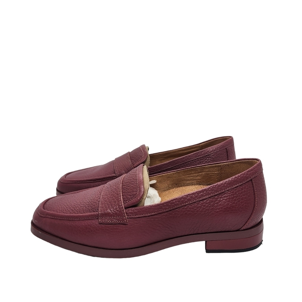 Vionic Women's Burgundy Leather Penny Loafers